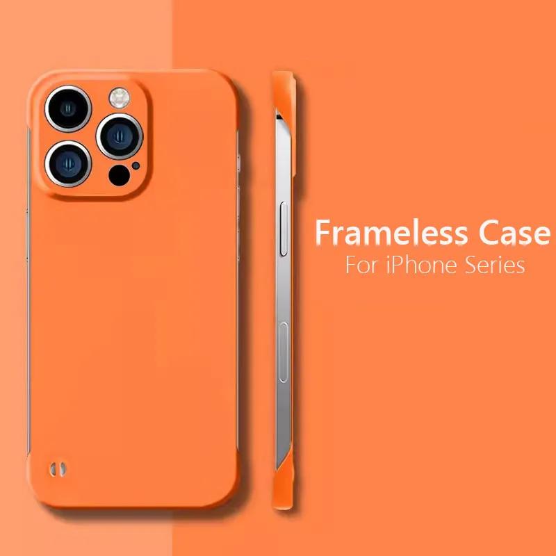 Frameless Slim Matte Hard Case For iPhone