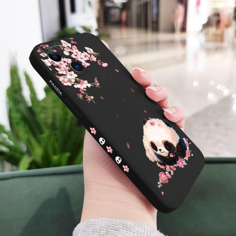 Flower Panda Phone Case For iPhone