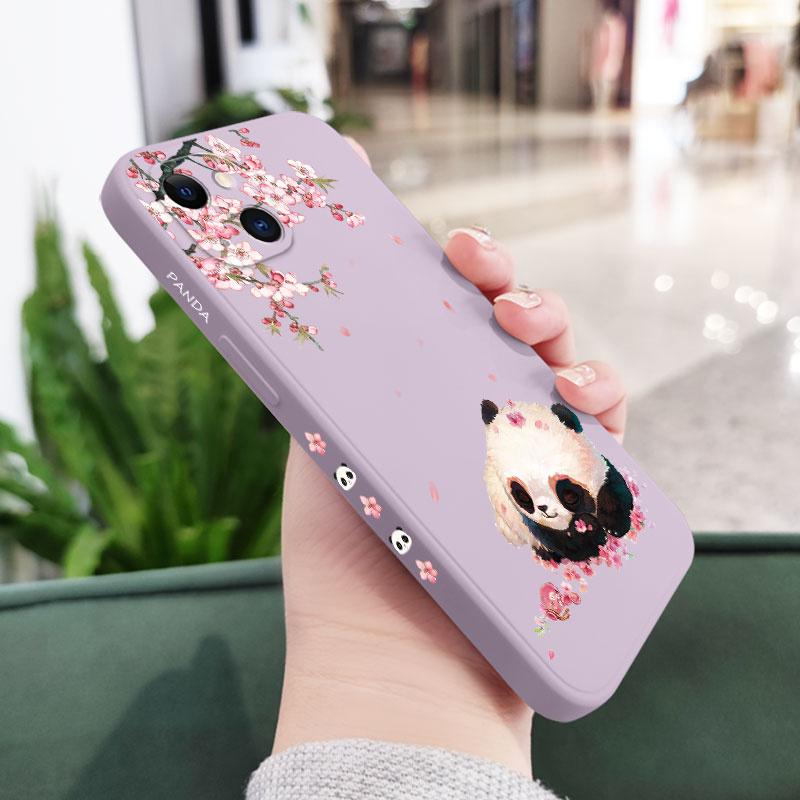 Flower Panda Phone Case For iPhone