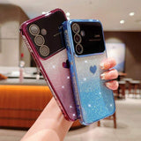 Plating Love Heart Glitter Bling Case For Samsung