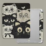 Oil Painting Cat Tri-Fold Style Case for iPad