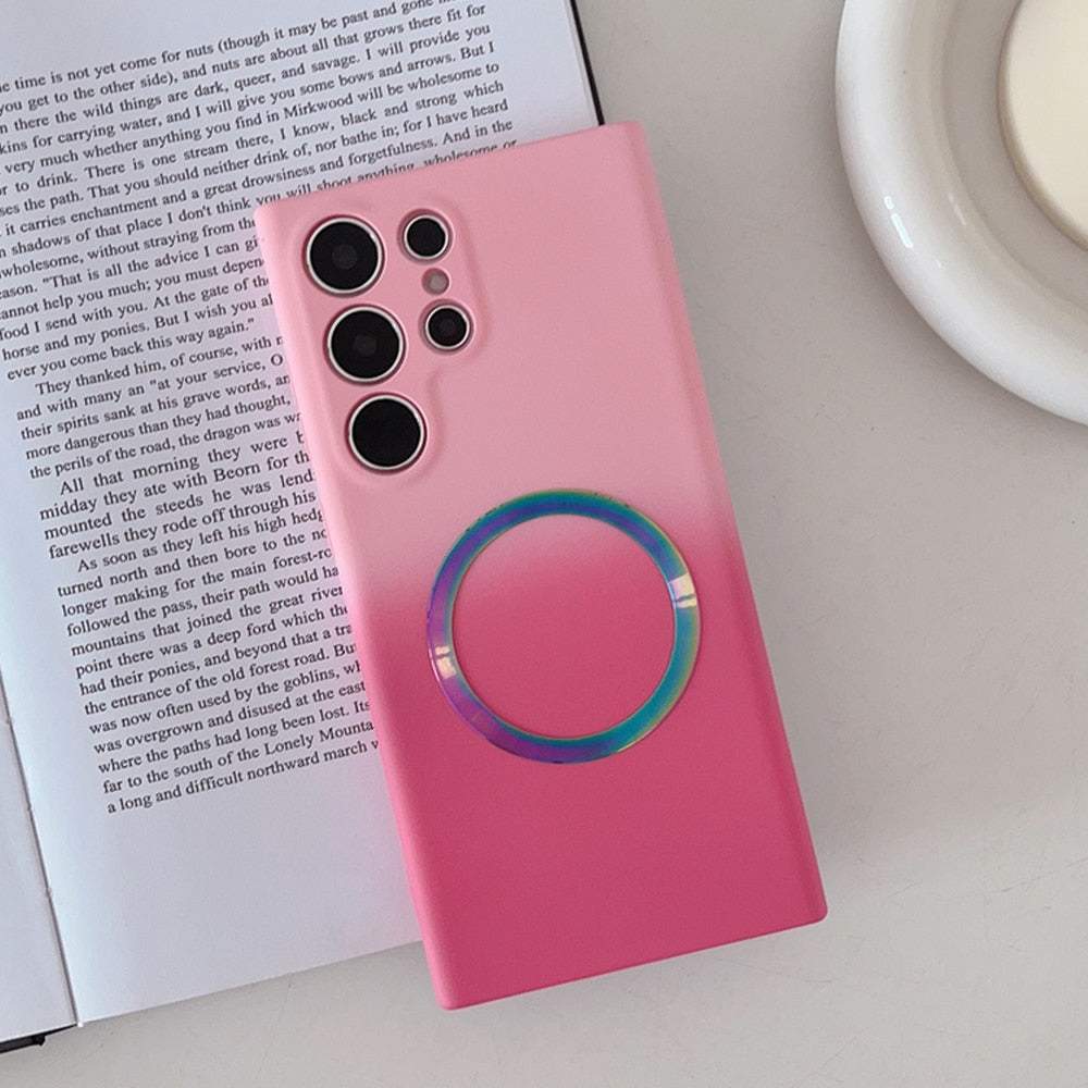 Magnetic Matte Silicone Case For Samsung
