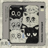 Oil Painting Cat Tri-Fold Style Case for iPad