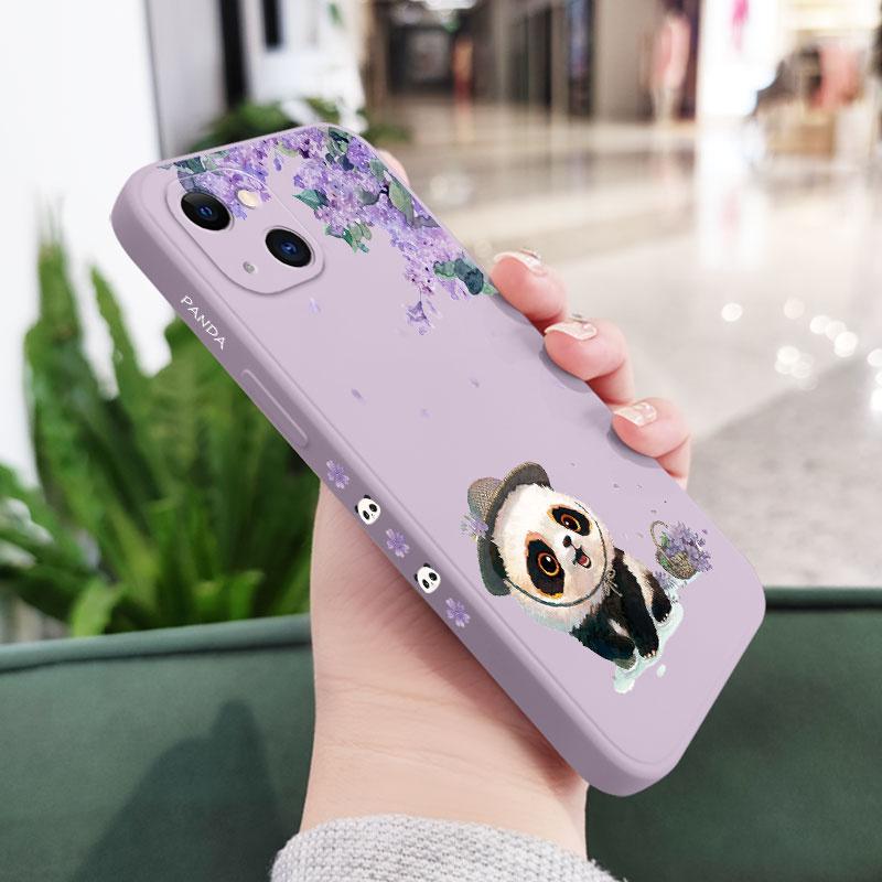 Flower Panda Phone Case For iPhone