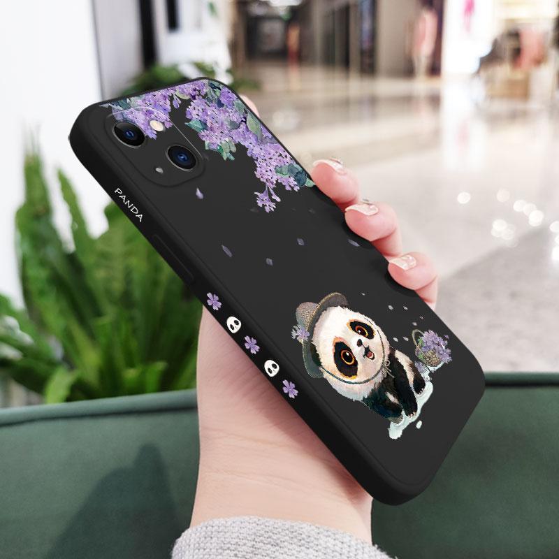 Flower Panda Phone Case For iPhone