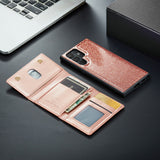 Glitter 2 in 1 Leather Wallet Case For Samsung Galaxy