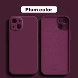 Square Liquid Silicone Case For iPhone Cover