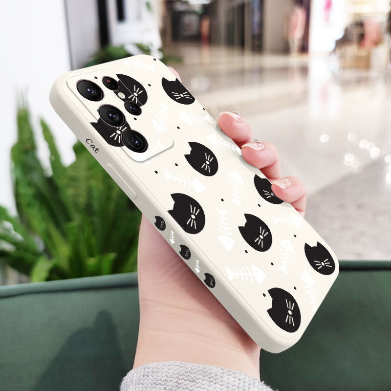 Cat Fish Bones Case For Samsung Galaxy
