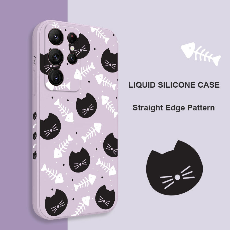 Cat Fish Bones Case For Samsung Galaxy