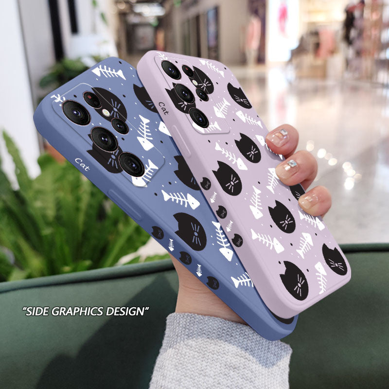 Cat Fish Bones Case For Samsung Galaxy