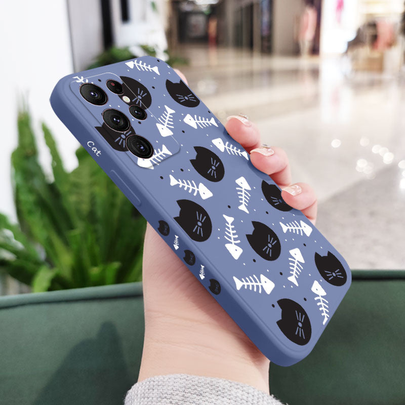 Cat Fish Bones Case For Samsung Galaxy