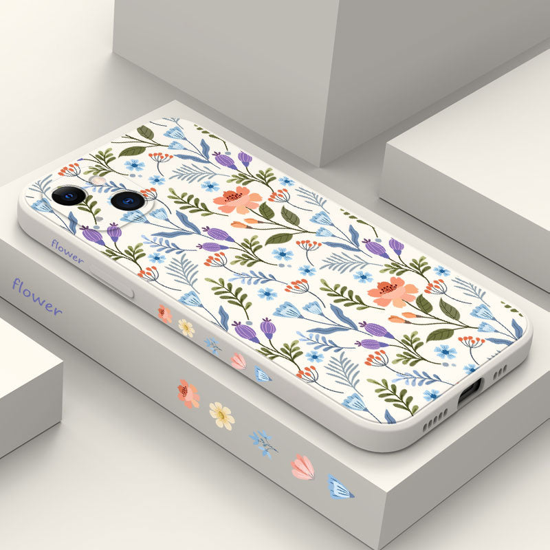Floral Cloth Phone Case For iPhone
