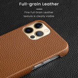 Genuine Cow Leather Phone Case for iPhone