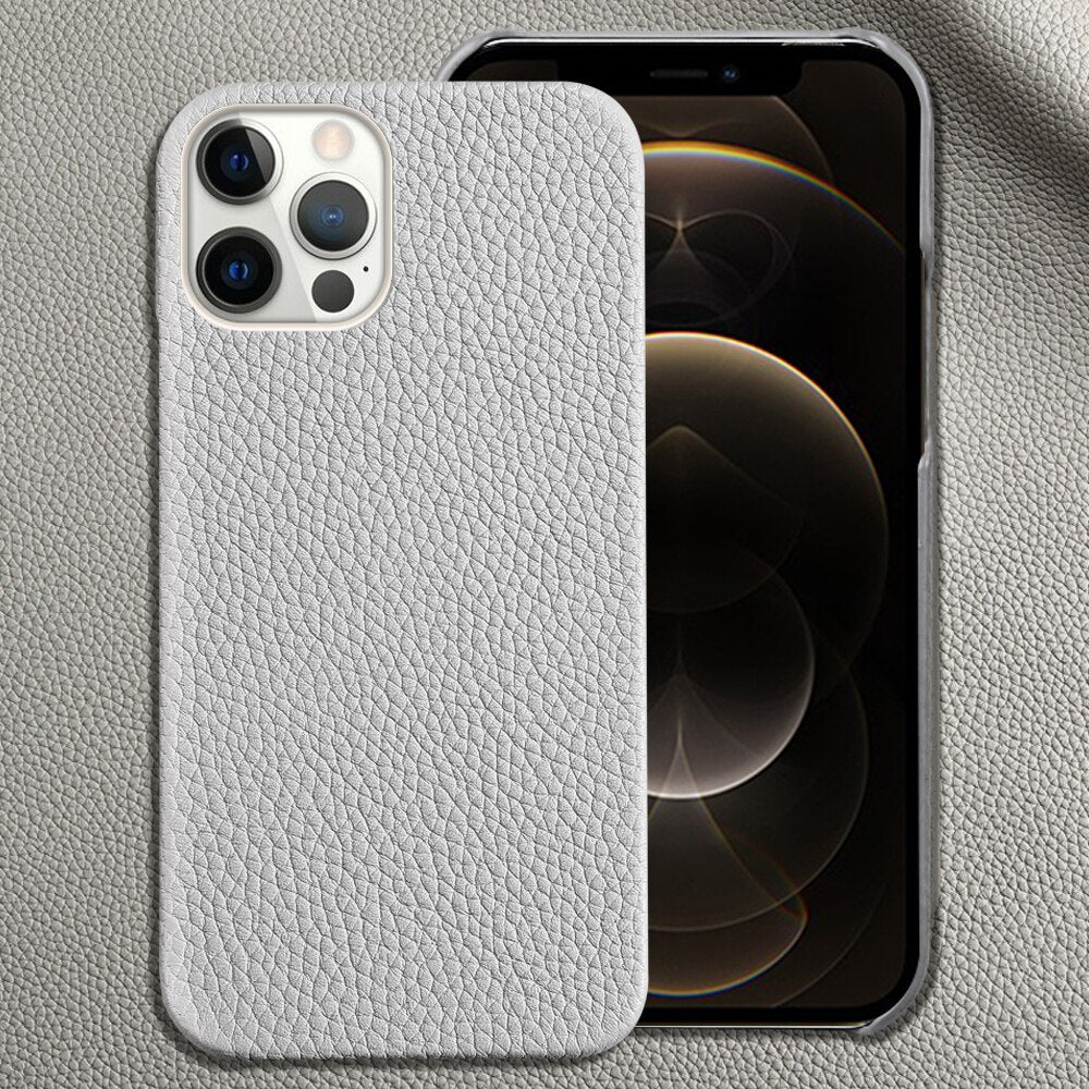Genuine Cow Leather Phone Case for iPhone