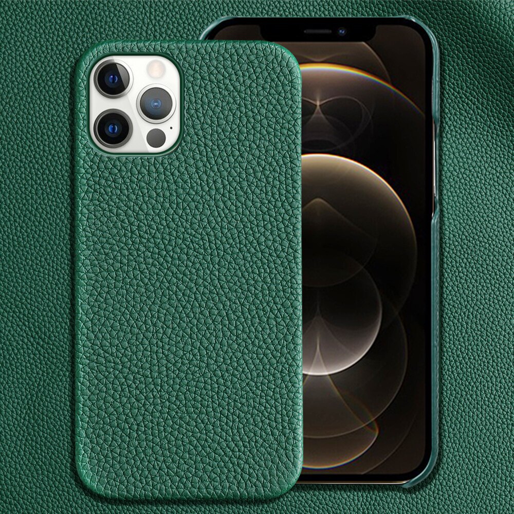 Genuine Cow Leather Phone Case for iPhone