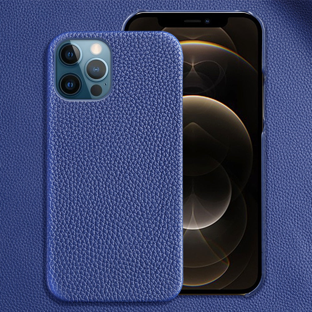 Genuine Cow Leather Phone Case for iPhone