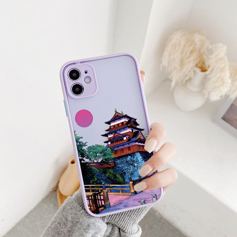 Japanese Anime Hand Painted House scenery  Case For iPhone