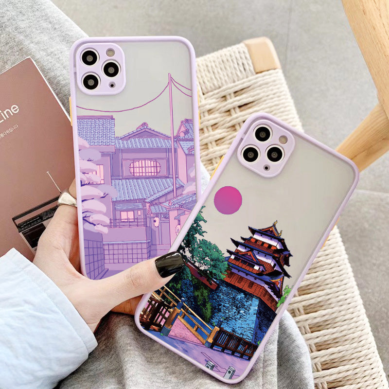 Japanese Anime Hand Painted House scenery  Case For iPhone