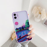Japanese Anime Hand Painted House scenery  Case For iPhone