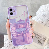 Japanese Anime Hand Painted House scenery  Case For iPhone