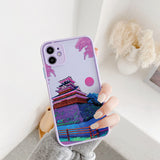 Japanese Anime Hand Painted House scenery  Case For iPhone
