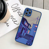 Japanese Anime Hand Painted House scenery  Case For iPhone