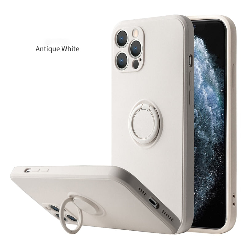 Liquid Silicone Finger Ring Magnetic Holder Bracket For iPhone