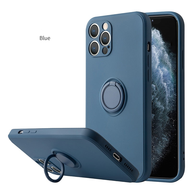 Liquid Silicone Finger Ring Magnetic Holder Bracket For iPhone