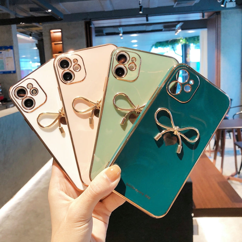 Love pattern bowknot Phone Case For iphone
