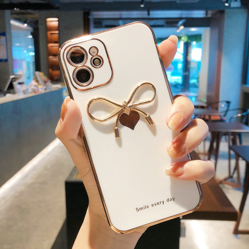 Love pattern bowknot Phone Case For iphone