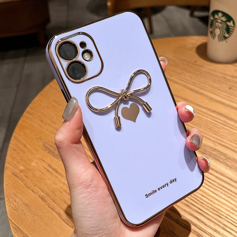 Love pattern bowknot Phone Case For iphone