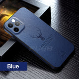 Leather Texture Square Frame Case For iPhone