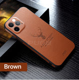 Leather Texture Square Frame Case For iPhone