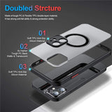 Magnetic Matte Shockproof Case For iPhone