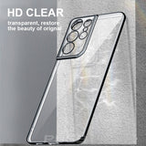 Plating Frame Transparent Silicone Case for Samsung