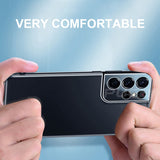 Plating Frame Transparent Silicone Case for Samsung
