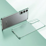 Plating Frame Transparent Silicone Case for Samsung