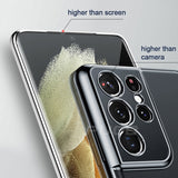 Plating Frame Transparent Silicone Case for Samsung