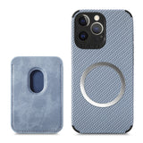 Fiber Texture Leather Wallet Cover For iPhone