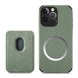 Fiber Texture Leather Wallet Cover For iPhone