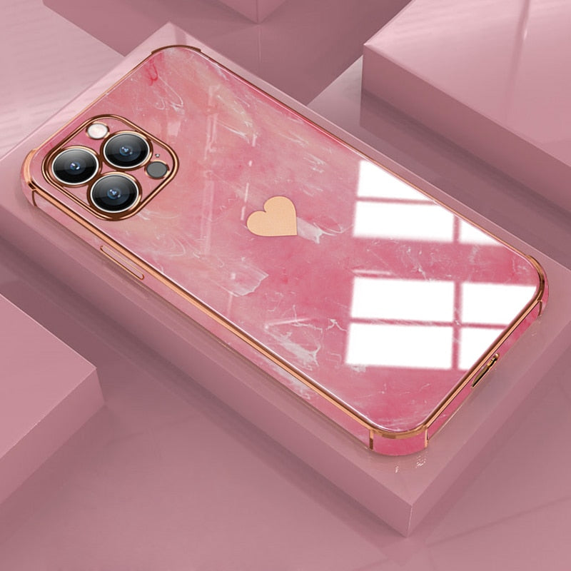 Marble Aesthetic Plating Case For iPhone