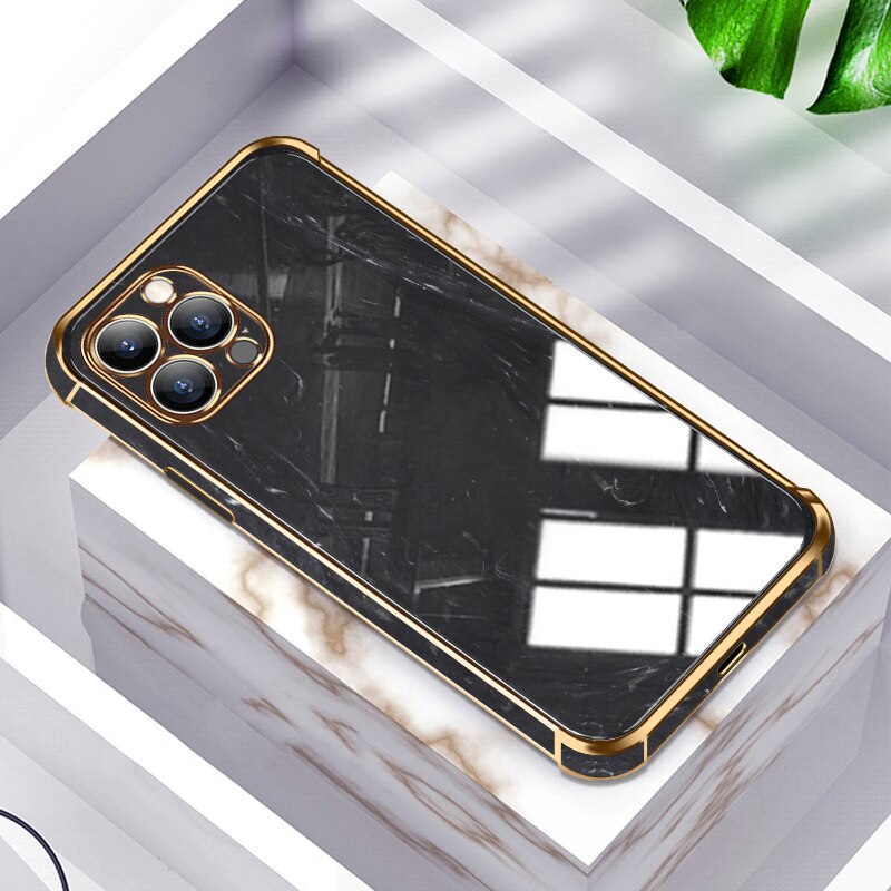 Marble Texture Plating Case For iPhone