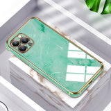 Marble Texture Plating Case For iPhone