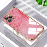 Marble Texture Plating Case For iPhone