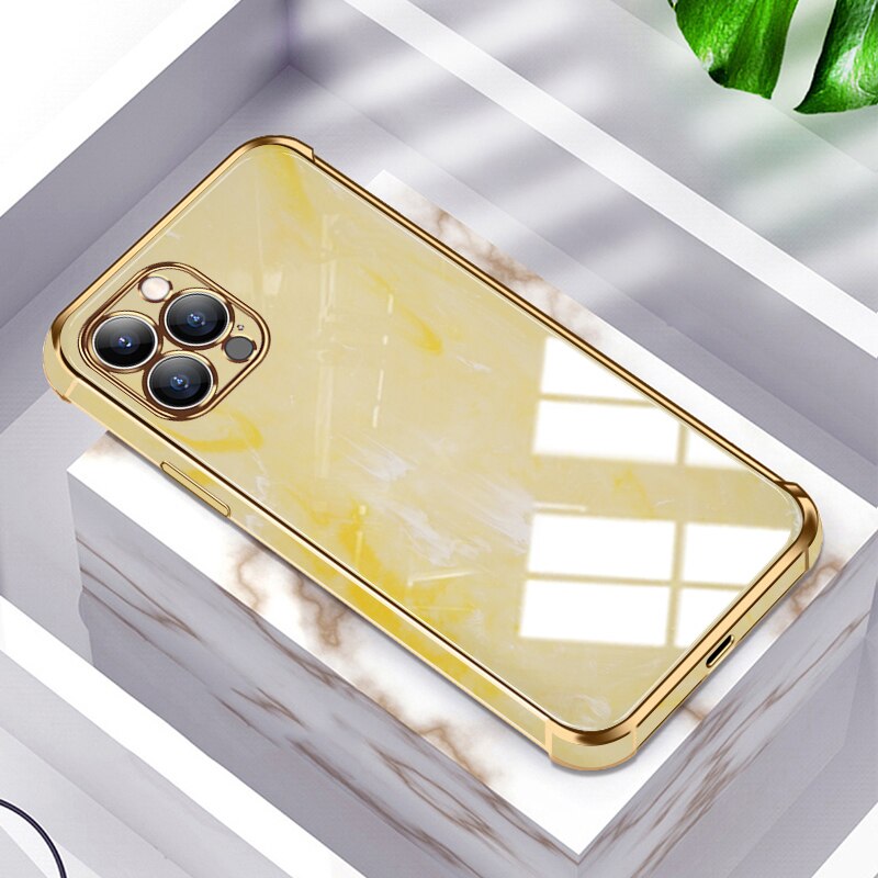 Marble Texture Plating Case For iPhone