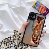 Dragon Tiger Pattern Matte Silicon Hard Case for IPhone