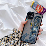 Dragon Tiger Pattern Matte Silicon Hard Case for IPhone