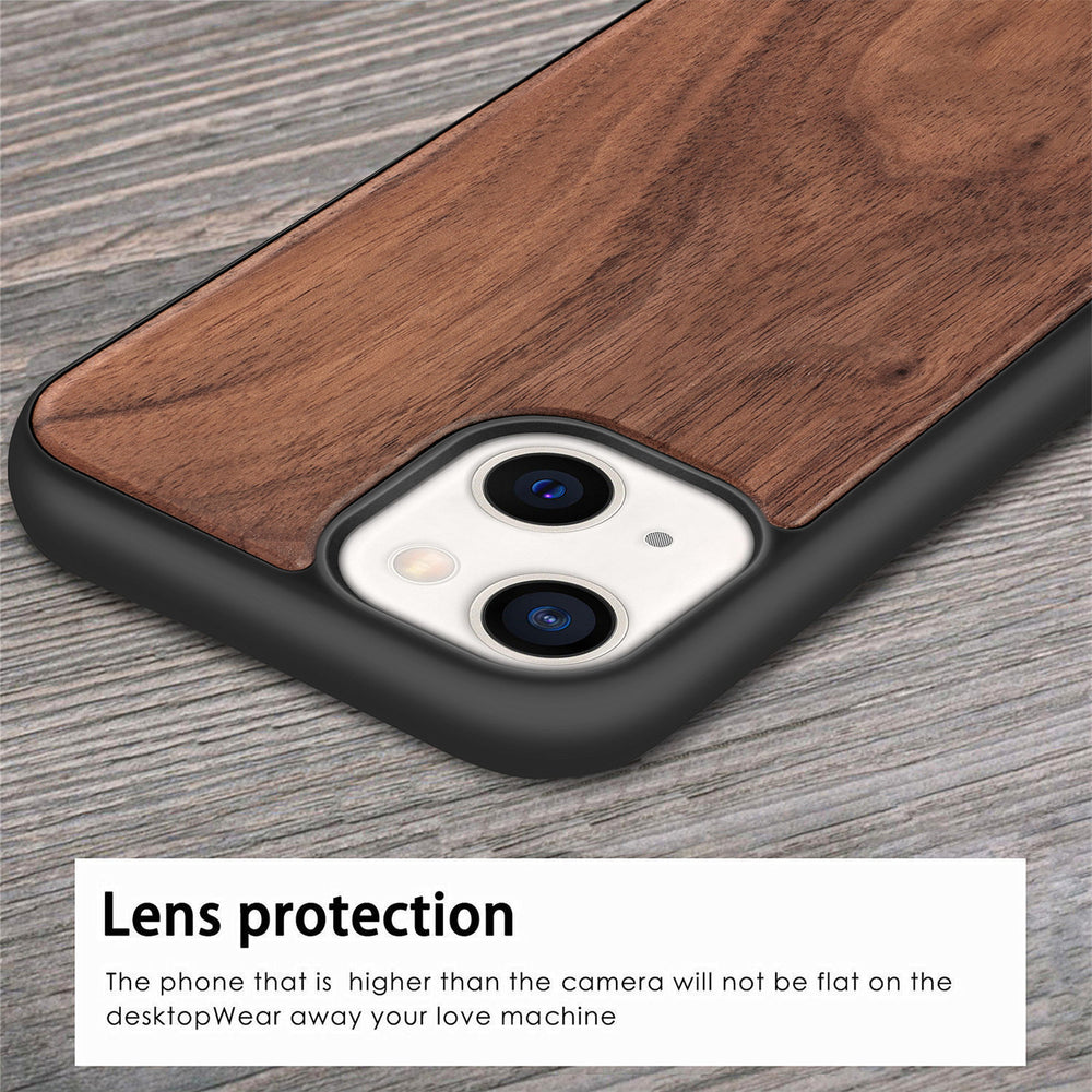 Natural Real Wood With Magsafe Wallet Case For iphone