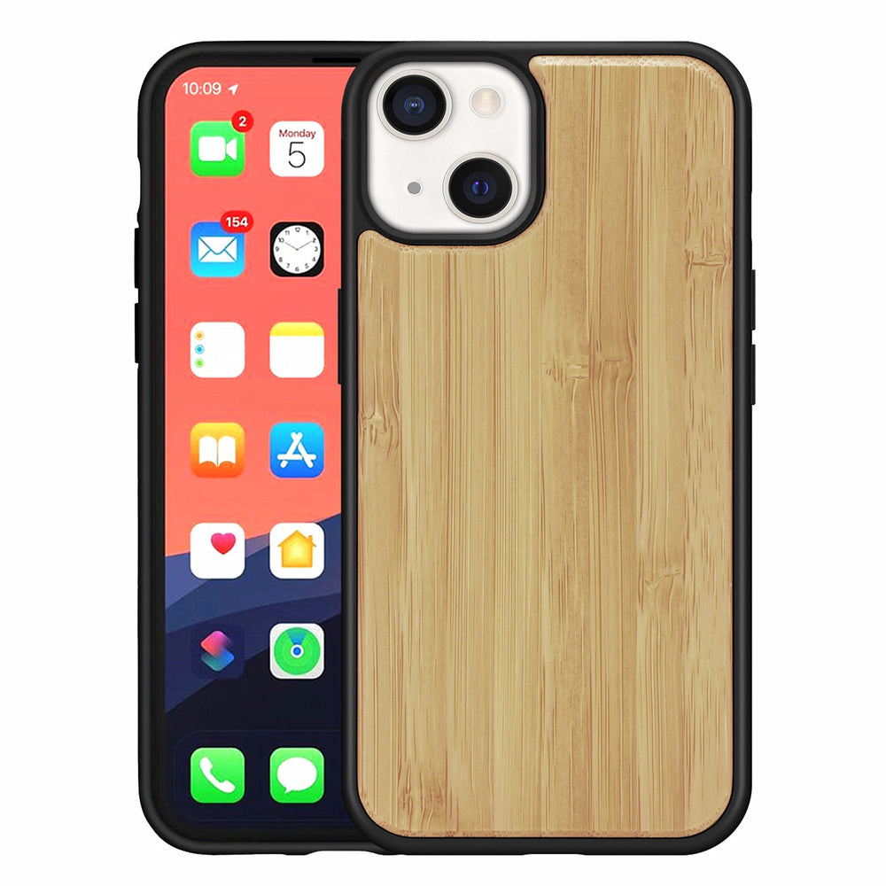 Natural Real Wood With Magsafe Wallet Case For iphone