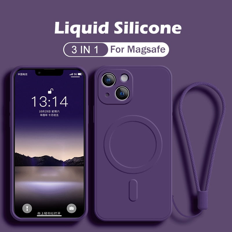 Original Silicone For Magnetic Wireless Charge Case for iPhone